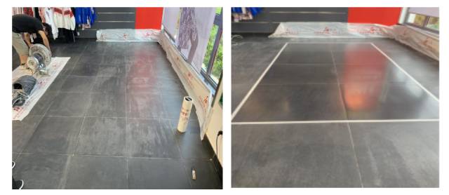 瓷磚劃傷處理效果對比 瓷磚劃傷處理效果對比
